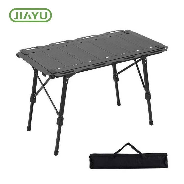 Table de camping extérieur pliant en aluminium en aluminium
