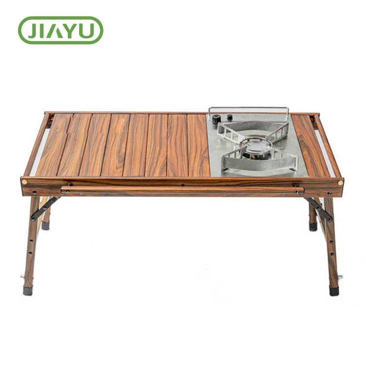 Table extérieure de grain de bois pliant