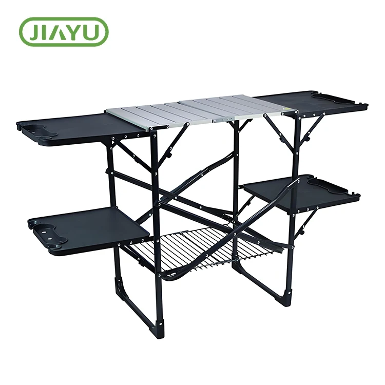 Table de camping pliable portative en aluminium